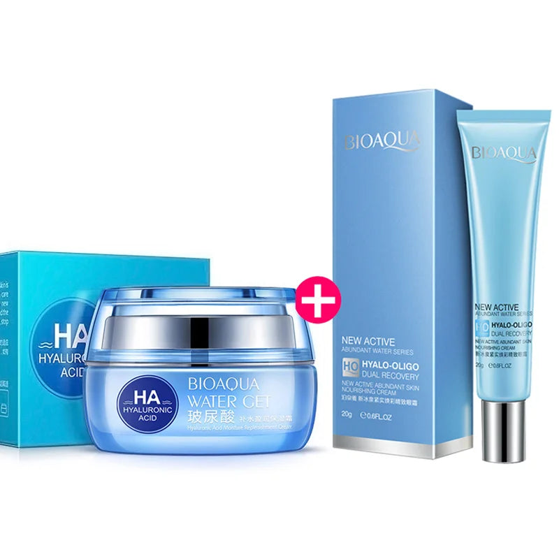 BIOAQUA Hyaluronic Acid Facial Care Face Cream Eye Cream Anti Eyes Bag Moisturizing Anti Wrinkle Anti-aging Creams Skin Care Kit-Health Wisdom™