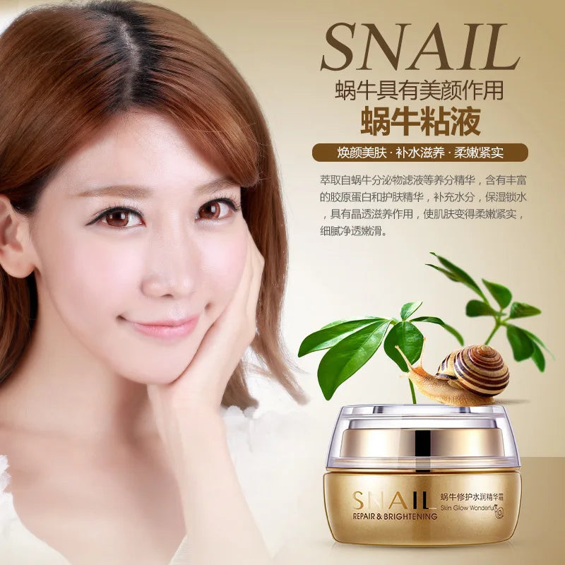 BIOAQUA Snail Moisturizing Face Cream Skin Whitening Creams Anti-wrinkle Facial Cream for Beauty Face Skin Care Wrinkle Creme-Health Wisdom™