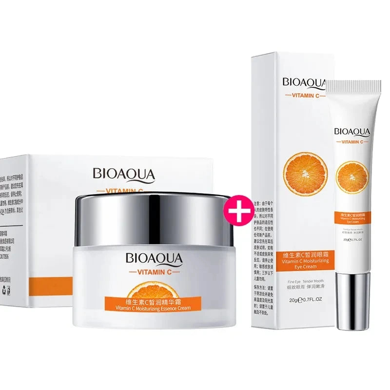 BIOAQUA Vitamin C Skin Care Sets Face Cream Eye Cream skincare Moisturizing Hydrating Anti-Wrinkle Eyes Care Face Care Products-Health Wisdom™