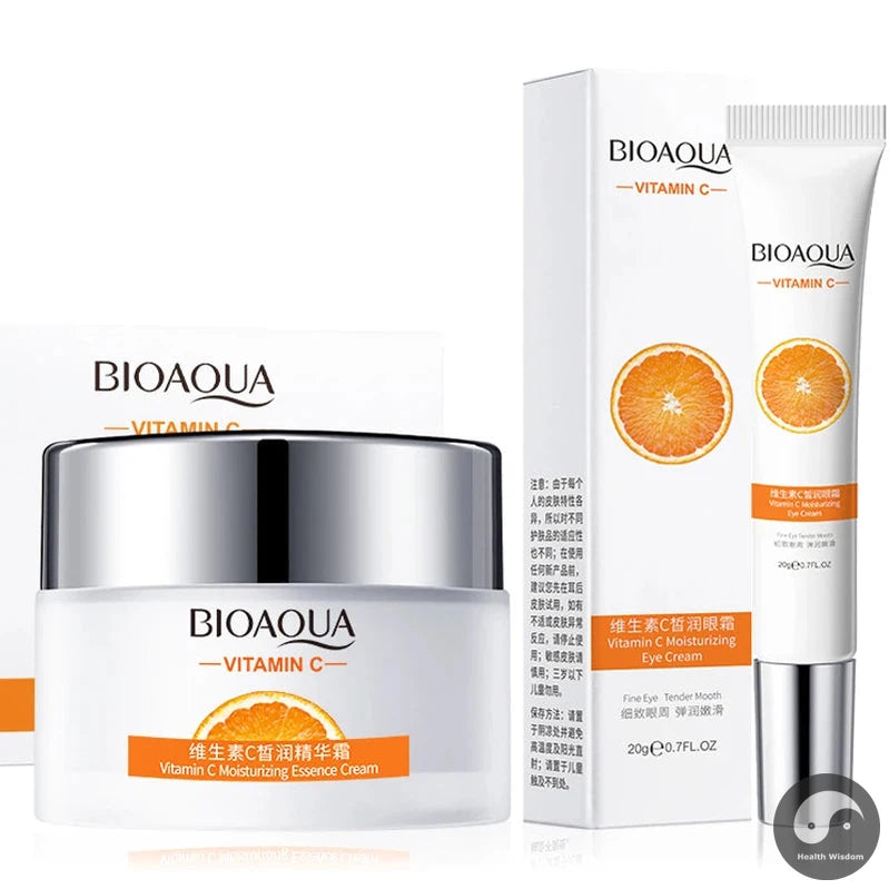 BIOAQUA Vitamin C Skin Care Sets Face Cream Eye Cream skincare Moisturizing Hydrating Anti-Wrinkle Eyes Care Face Care Products-Health Wisdom™