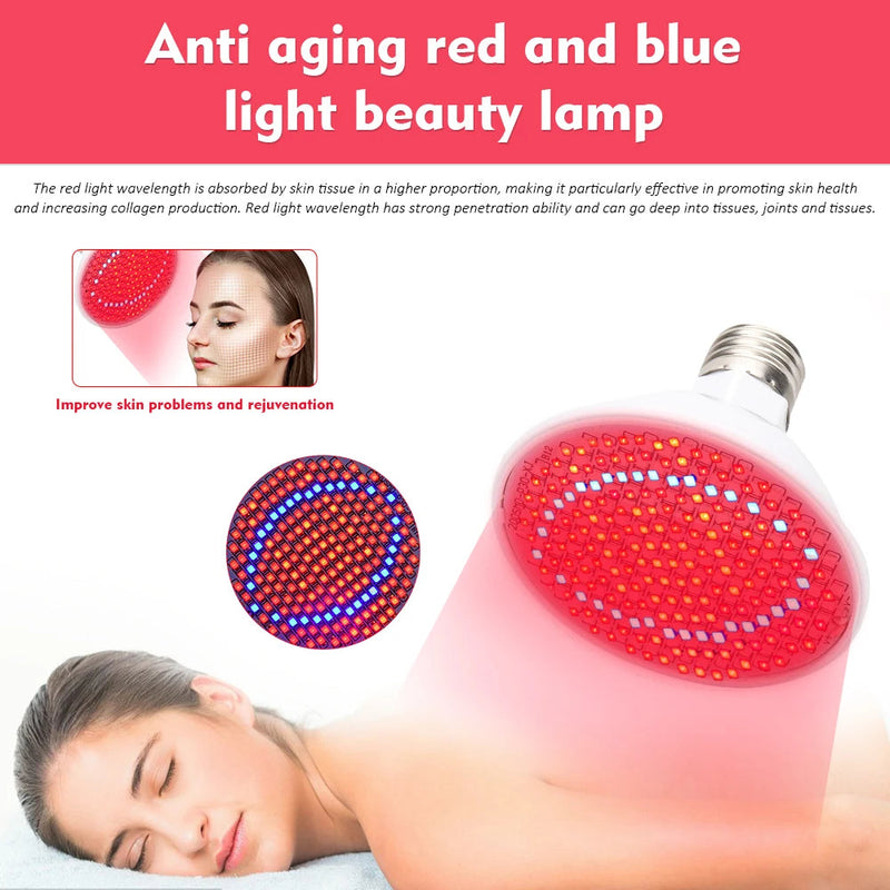 Beauty Red Light Therapy Machine 660nm 850nm Infared Led Photon Skin Rejuvenation Face Lamp Anti Aging Tightening Anti-Wrinkle-Health Wisdom™