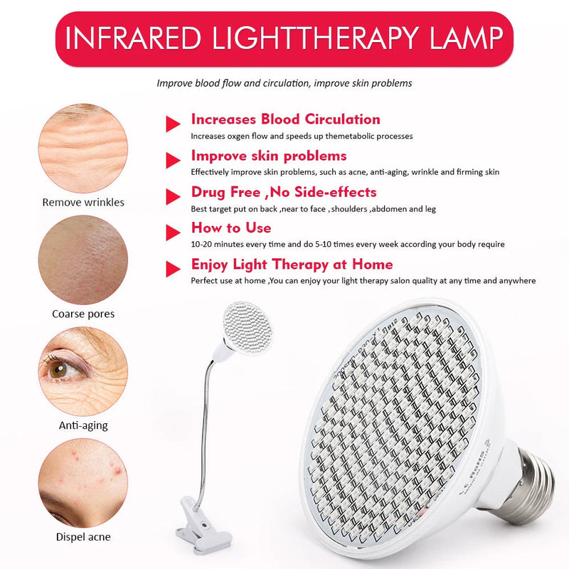 Beauty Red Light Therapy Machine 660nm 850nm Infared Led Photon Skin Rejuvenation Face Lamp Anti Aging Tightening Anti-Wrinkle-Health Wisdom™