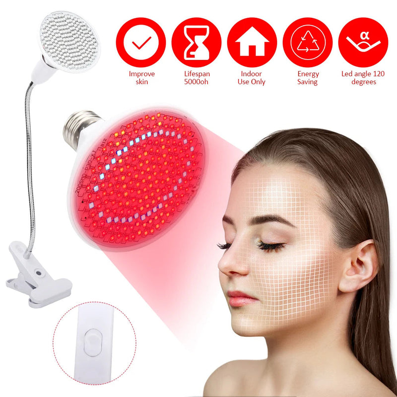 Beauty Red Light Therapy Machine 660nm 850nm Infared Led Photon Skin Rejuvenation Face Lamp Anti Aging Tightening Anti-Wrinkle-Health Wisdom™