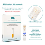 Best Derma Roller Titanium Tips Microneedle 0.25mm Automatic Gold Derma Stamp Skin Care Anti Aging Serum Injection Reusable-Health Wisdom™