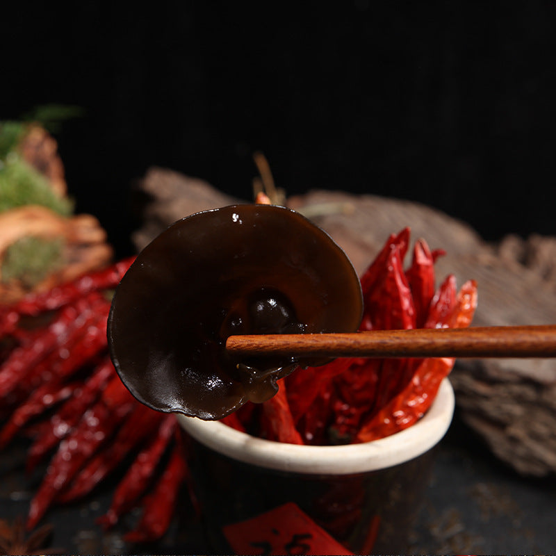 Black Fungus Mushroom, Auricularia Auricula, Agaric Wood Ear Fungus, Duan Hei Mu Er 椴黑木耳-Health Wisdom™