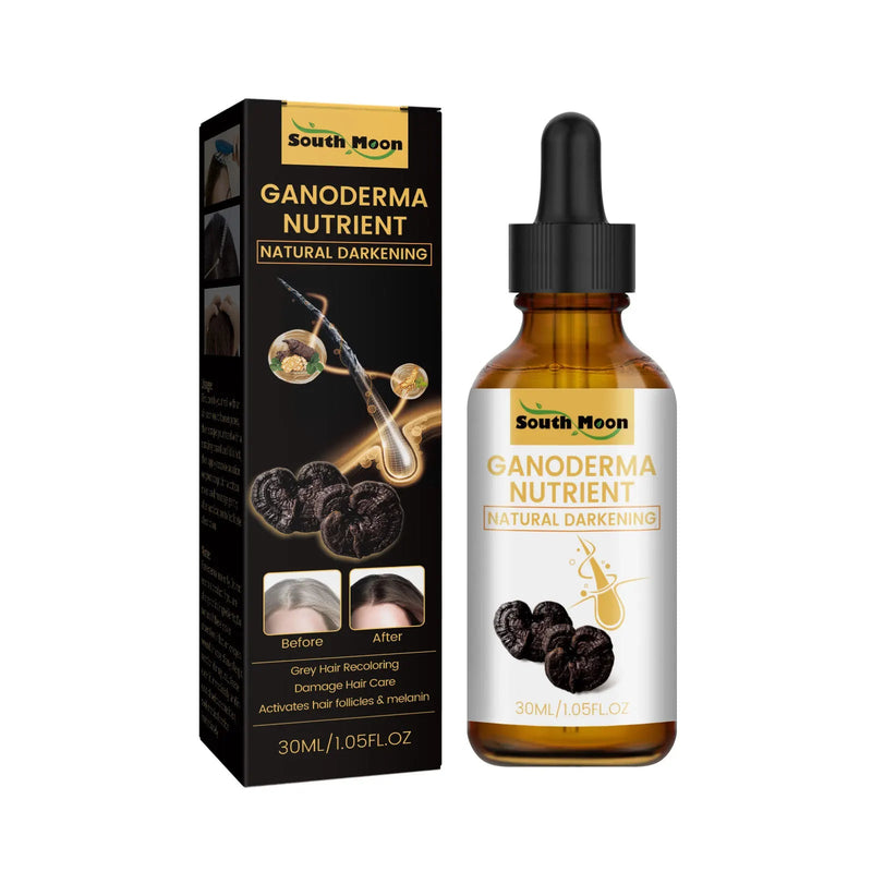 Black Reishi Extract Anti-white Hair Essence White Turn Black Black Hair Essence Black Repair Damaged Hair Hair Growth Liquid-Health Wisdom™