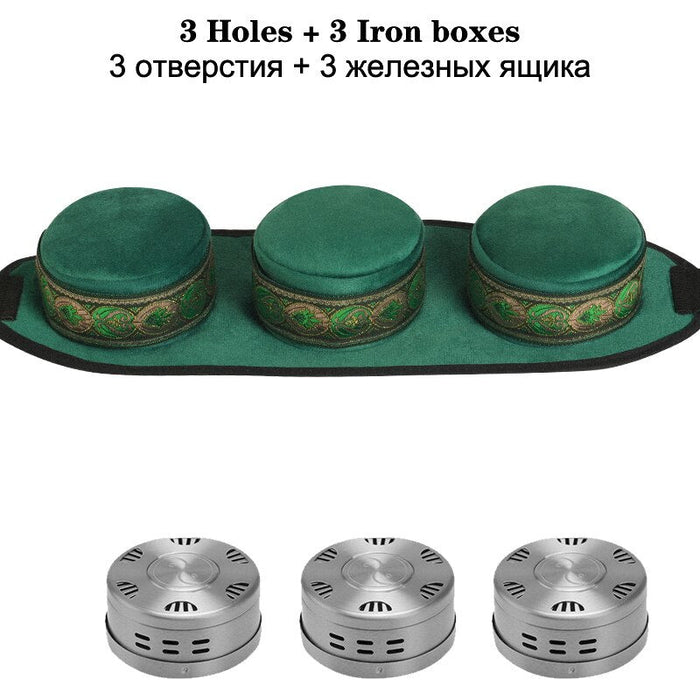 Brass Copper Box Smokeless Moxibustion Bag hierbas chinas Burner Moxa Therapy Body Acupoint Meridian Warm Massage