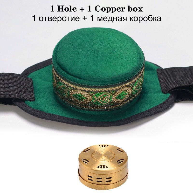 Brass Copper Box Smokeless Moxibustion Bag hierbas medicinales Burner Moxa Therapy Body Acupoint Meridian Warm Massage-Health Wisdom™