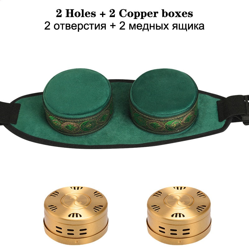 Brass Copper Box Smokeless Moxibustion Bag hierbas medicinales Burner Moxa Therapy Body Acupoint Meridian Warm Massage-Health Wisdom™
