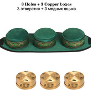 Brass Copper Box Smokeless Moxibustion Bag hierbas medicinales Burner Moxa Therapy Body Acupoint Meridian Warm Massage-Health Wisdom™