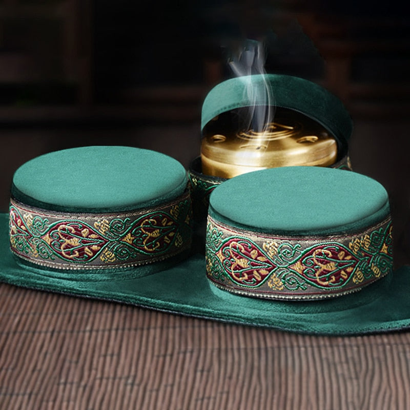 Brass Copper Box Smokeless Moxibustion Bag hierbas medicinales Burner Moxa Therapy Body Acupoint Meridian Warm Massage-Health Wisdom™