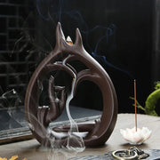 Buddha Hand Lotus Backflow Incense Burner Incense Stick Censer Aromatherapy Furnace Zen Decor Home Decoration (Without Incense)-Health Wisdom™