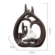 Buddha Hand Lotus Backflow Incense Burner Incense Stick Censer Aromatherapy Furnace Zen Decor Home Decoration (Without Incense)-Health Wisdom™