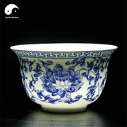 Bule And White Ceramic Gaiwan Tea Cup 180ml 青花瓷盖碗-Health Wisdom™