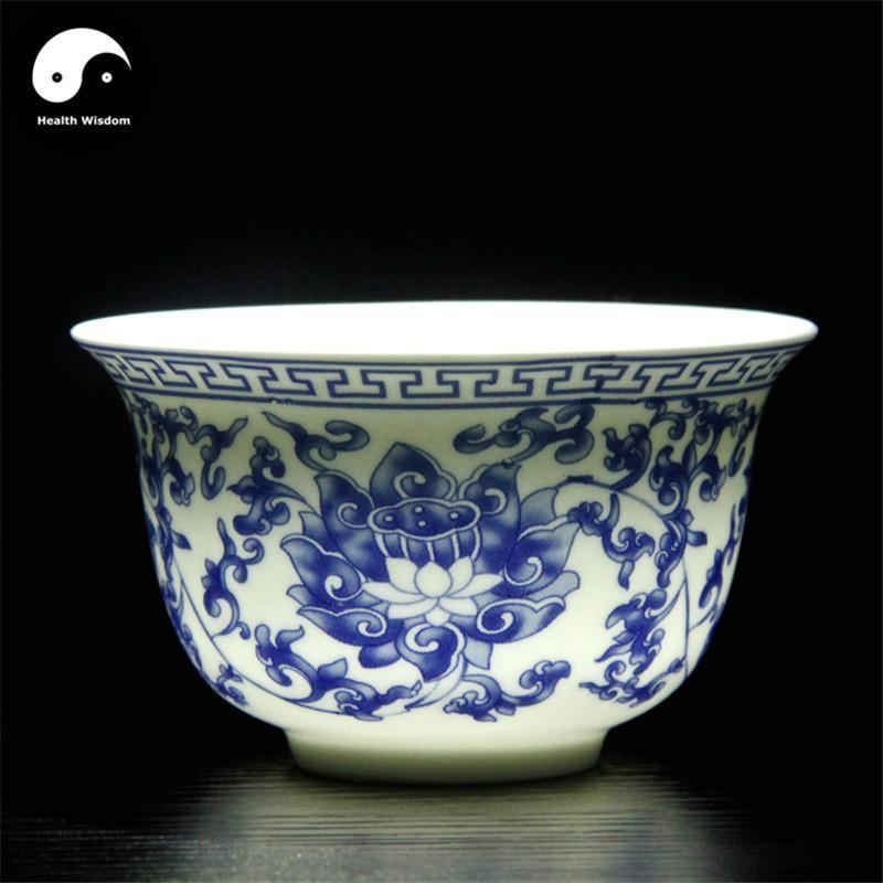 Bule And White Ceramic Gaiwan Tea Cup 180ml 青花瓷盖碗-Health Wisdom™