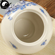 Bule And White Ceramic Loose Leaf Tea Storage 200g 茶叶罐-Health Wisdom™