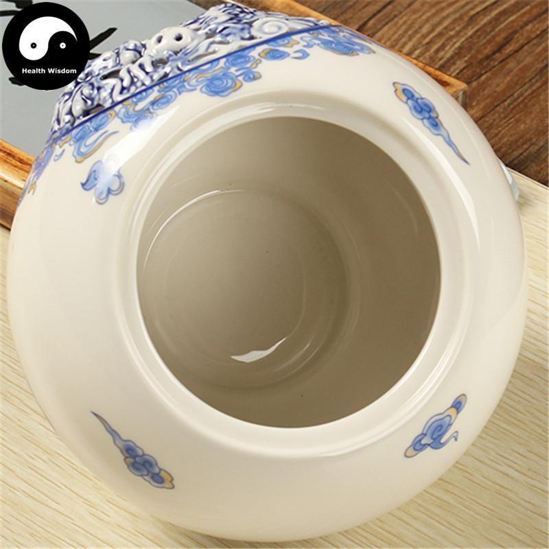 Bule And White Ceramic Loose Leaf Tea Storage 200g 茶叶罐-Health Wisdom™