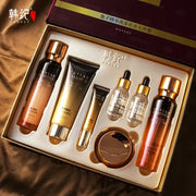 Caviar Antiwrinkle Moisturizing Hyaluronic Acid Facial Care Set Toner Antiaging Cleansing Brightening Eye Cream Skin Care Set-Health Wisdom™