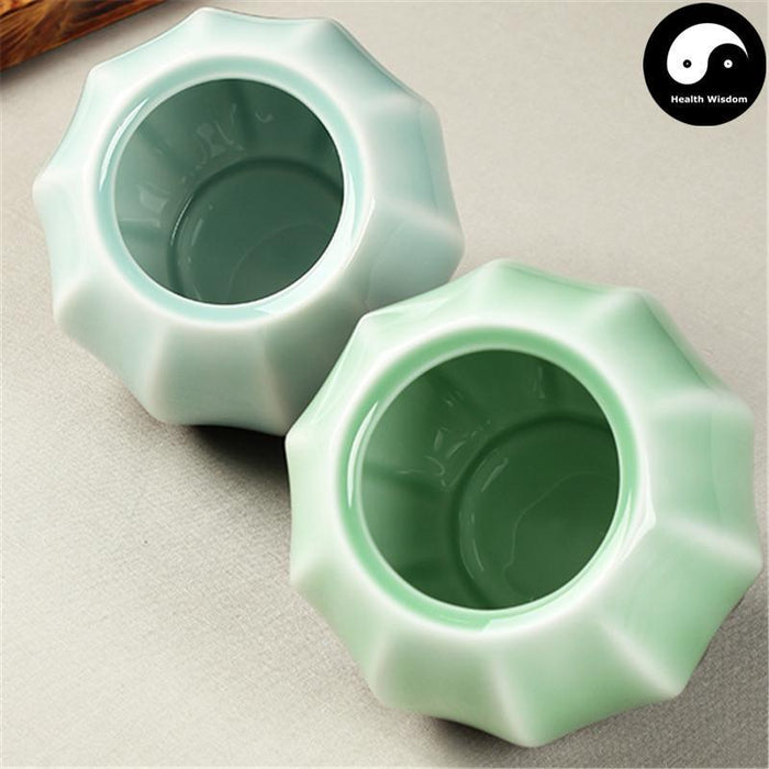 Celadon Loose Leaf Tea Storage 250g 茶叶罐, Plum Green Glaze