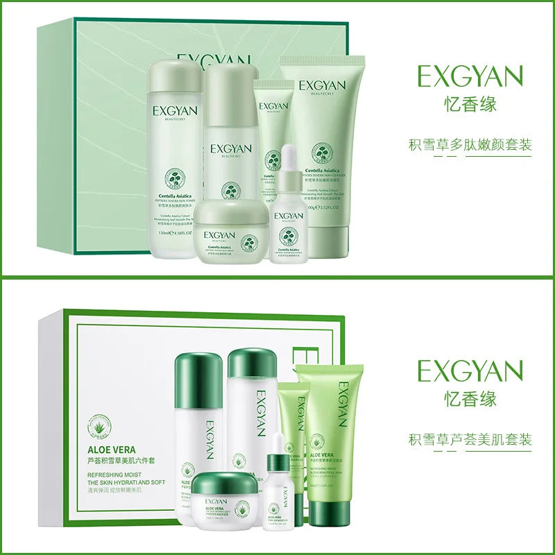 Centella Asiatica Polypeptide Skin Care Set Aloe Moisturizing Oil-controlling Face Serum Cream Lotion Set Ascorbic Acid Essence-Health Wisdom™