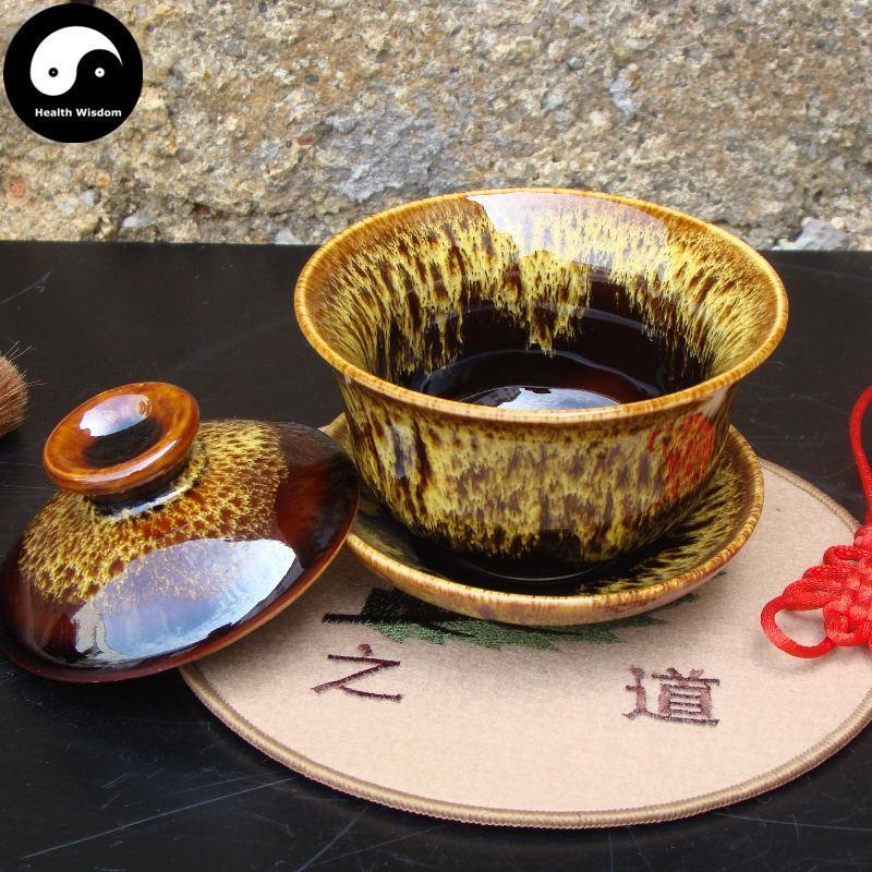 Ceramic Gaiwan Tea Cup 120ml 钧窑盖碗-Health Wisdom™