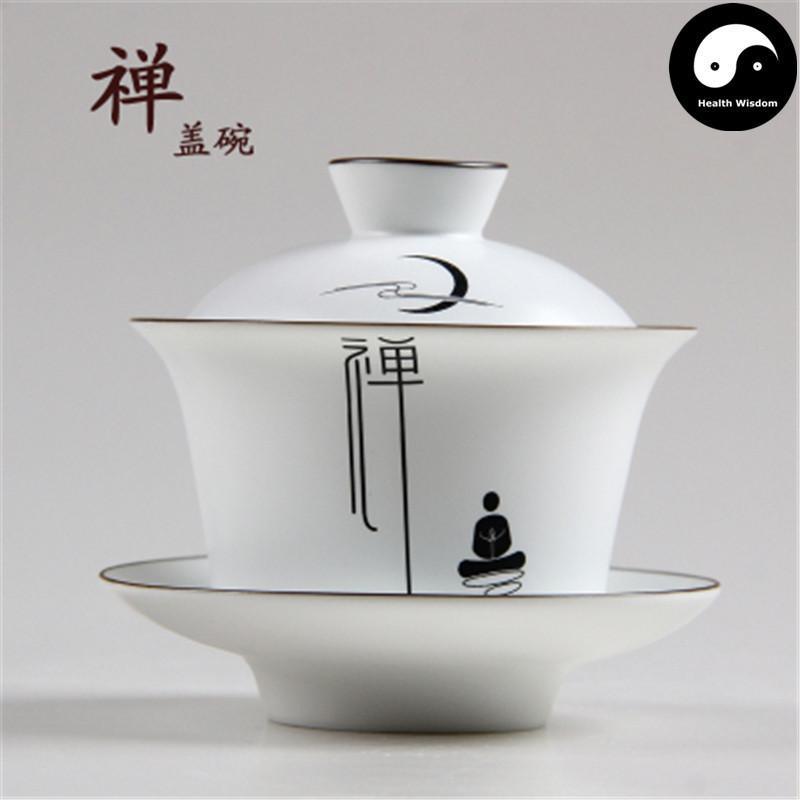 Ceramic Gaiwan Tea Cup 150ml 定窑盖碗-Health Wisdom™