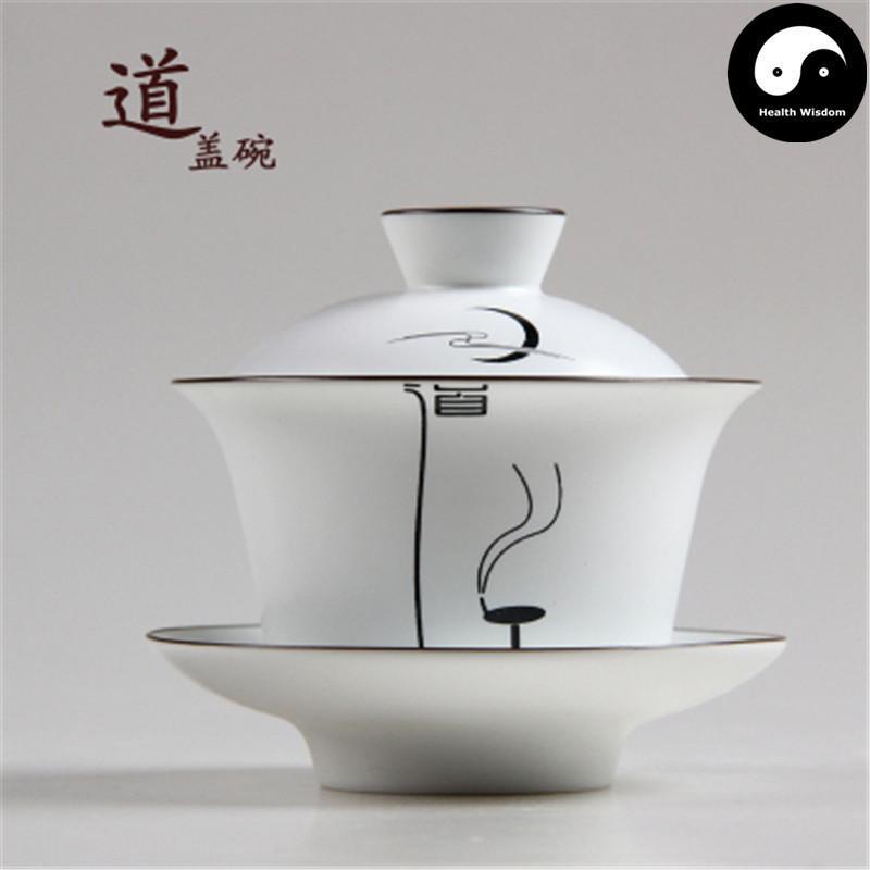 Ceramic Gaiwan Tea Cup 150ml 定窑盖碗-Health Wisdom™