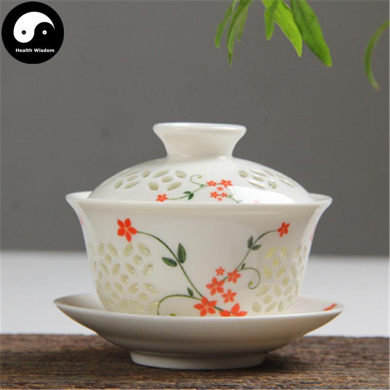 Ceramic Gaiwan Tea Cup 150ml 盖碗 玲珑瓷-Health Wisdom™