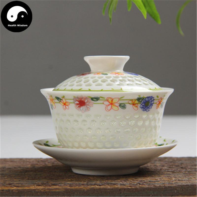 Ceramic Gaiwan Tea Cup 150ml 盖碗 玲珑瓷-Health Wisdom™