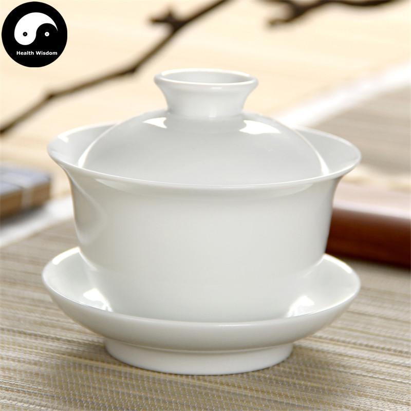 Ceramic Gaiwan Tea Cup 180ml 盖碗 Pure White-Health Wisdom™