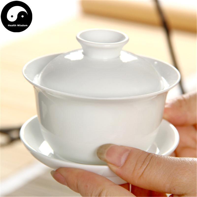Ceramic Gaiwan Tea Cup 180ml 盖碗 Pure White-Health Wisdom™