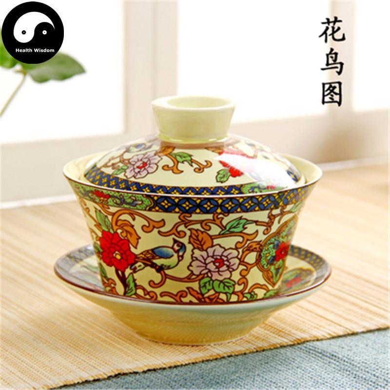 Ceramic Gaiwan Tea Cup 180ml 盖碗-Health Wisdom™