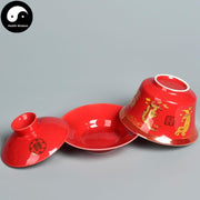 Ceramic Gaiwan Tea Cup 200ml For Wedding 红盖碗-Health Wisdom™