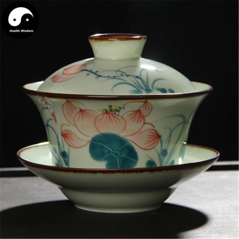 Ceramic Gaiwan Tea Cup 280ml Handpaited 手绘盖碗-Health Wisdom™
