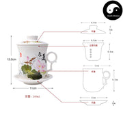 Ceramic Infuser Tea Cups&Mugs 300ml-Health Wisdom™