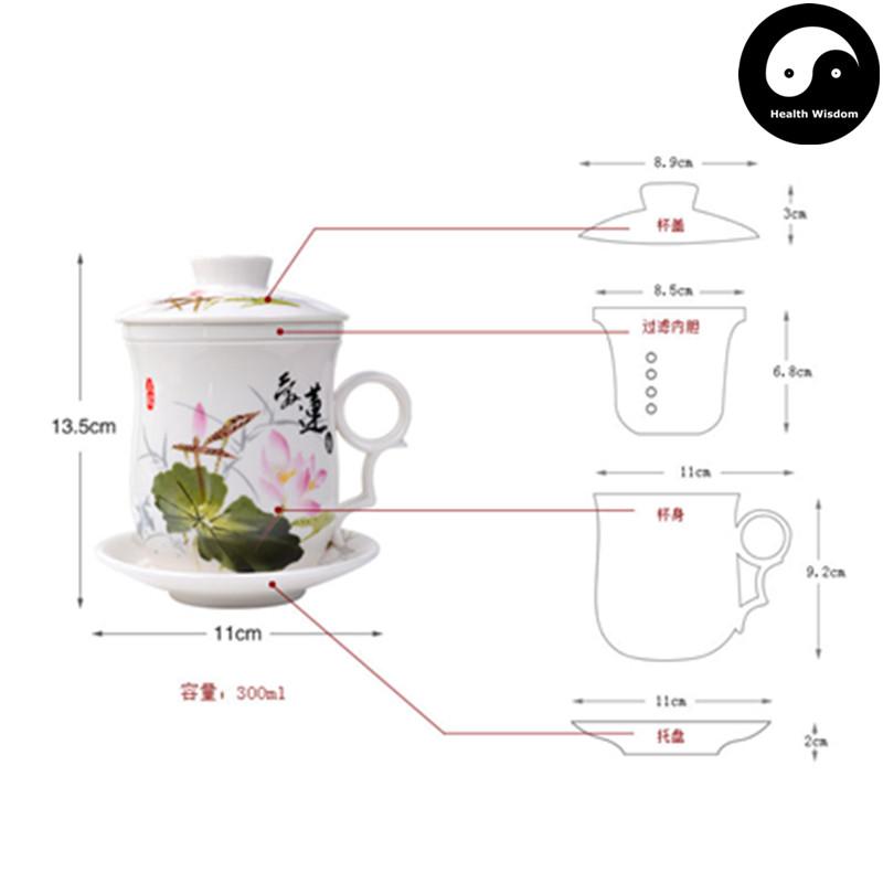 Ceramic Infuser Tea Cups&Mugs 300ml-Health Wisdom™