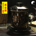 Ceramic Infuser Tea Cups&Mugs 300ml, Black with Gold Vine