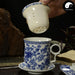 Ceramic Infuser Tea Cups&Mugs 300ml, Yellow Dragon Wave
