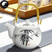 Ceramic Kungfu Teapot 850ml, Black Bamboo