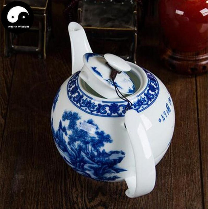 Ceramic Kungfu Teapot With Infuser 1000ml, Lotus Bird