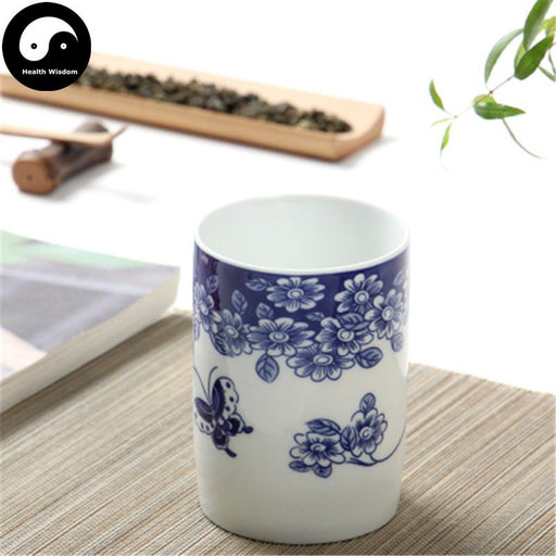 Ceramic Large Tea Cups 310ml, Daisy Butterfly