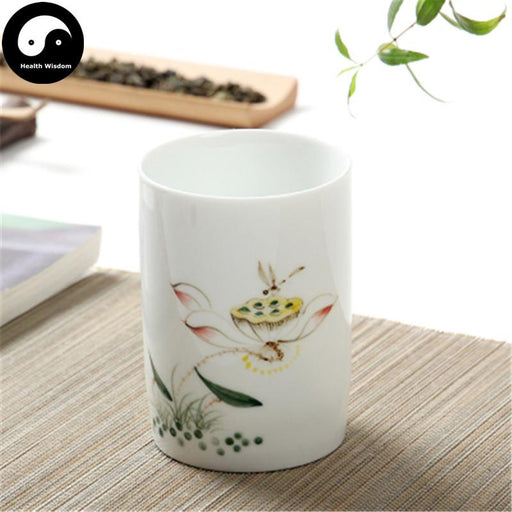 Ceramic Large Tea Cups 310ml, Lotus Seedpod