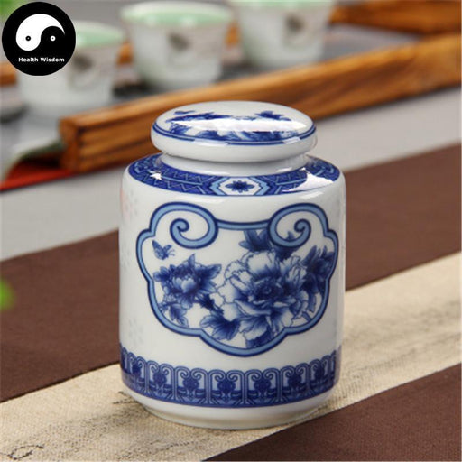 Ceramic Loose Leaf Tea Storage 100g 茶叶罐, Framed Peony