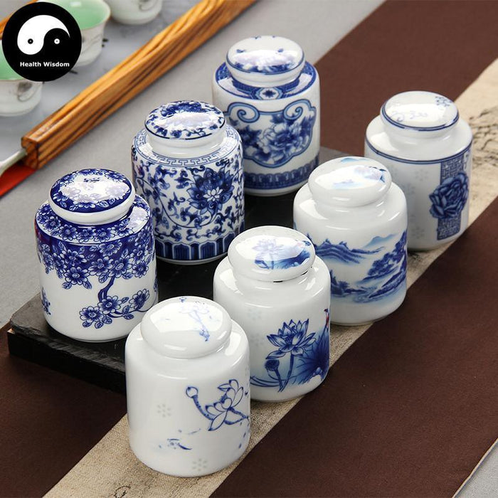 Ceramic Loose Leaf Tea Storage 100g 茶叶罐, Mountain Landscape