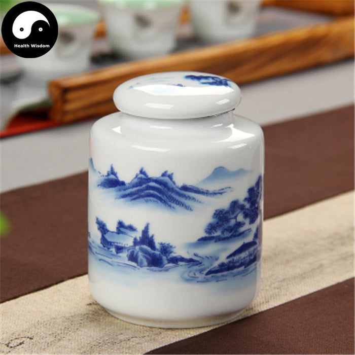 Ceramic Loose Leaf Tea Storage 100g 茶叶罐, Mountain Landscape