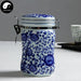 Ceramic Loose Leaf Tea Storage 250g 茶叶罐, Clasp Blue Floral