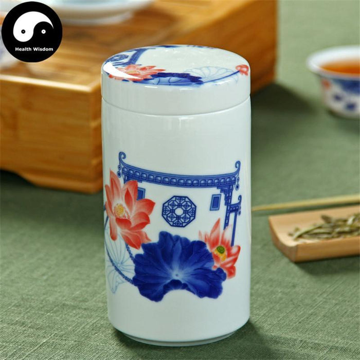 Ceramic Loose Leaf Tea Storage 400ml 茶叶罐, Lotus Arch