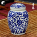Ceramic Loose Leaf Tea Storage 9.5cm*14.5cm 茶叶罐, Blue Peony