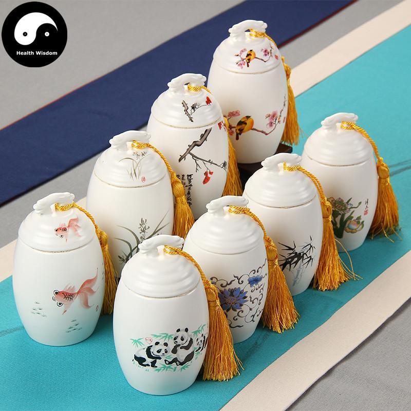 Ceramic Loose Leaf Tea Storage Ding Ware 150g 茶叶罐-Health Wisdom™