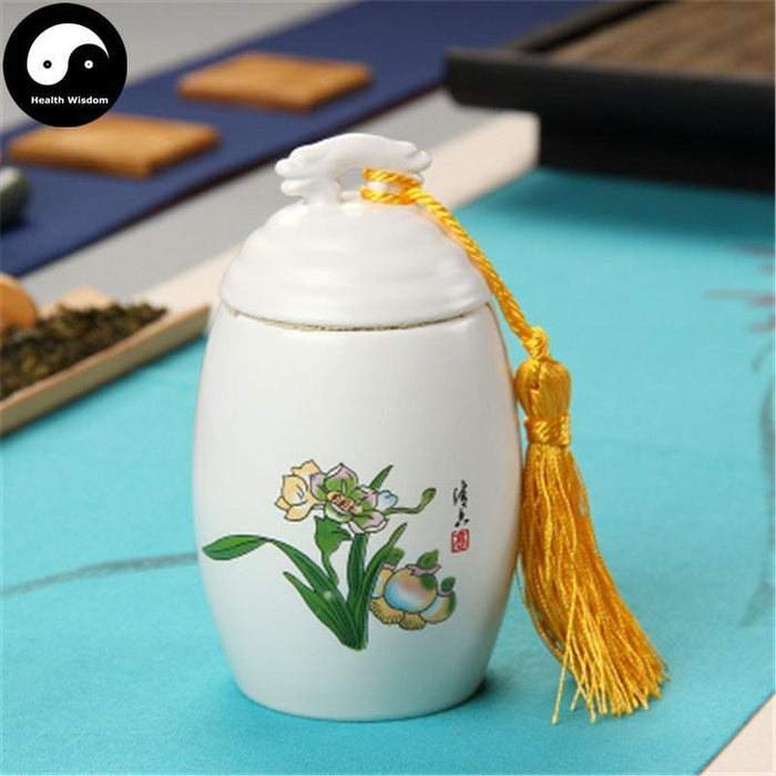 Ceramic Loose Leaf Tea Storage Ding Ware 150g 茶叶罐, Orchid